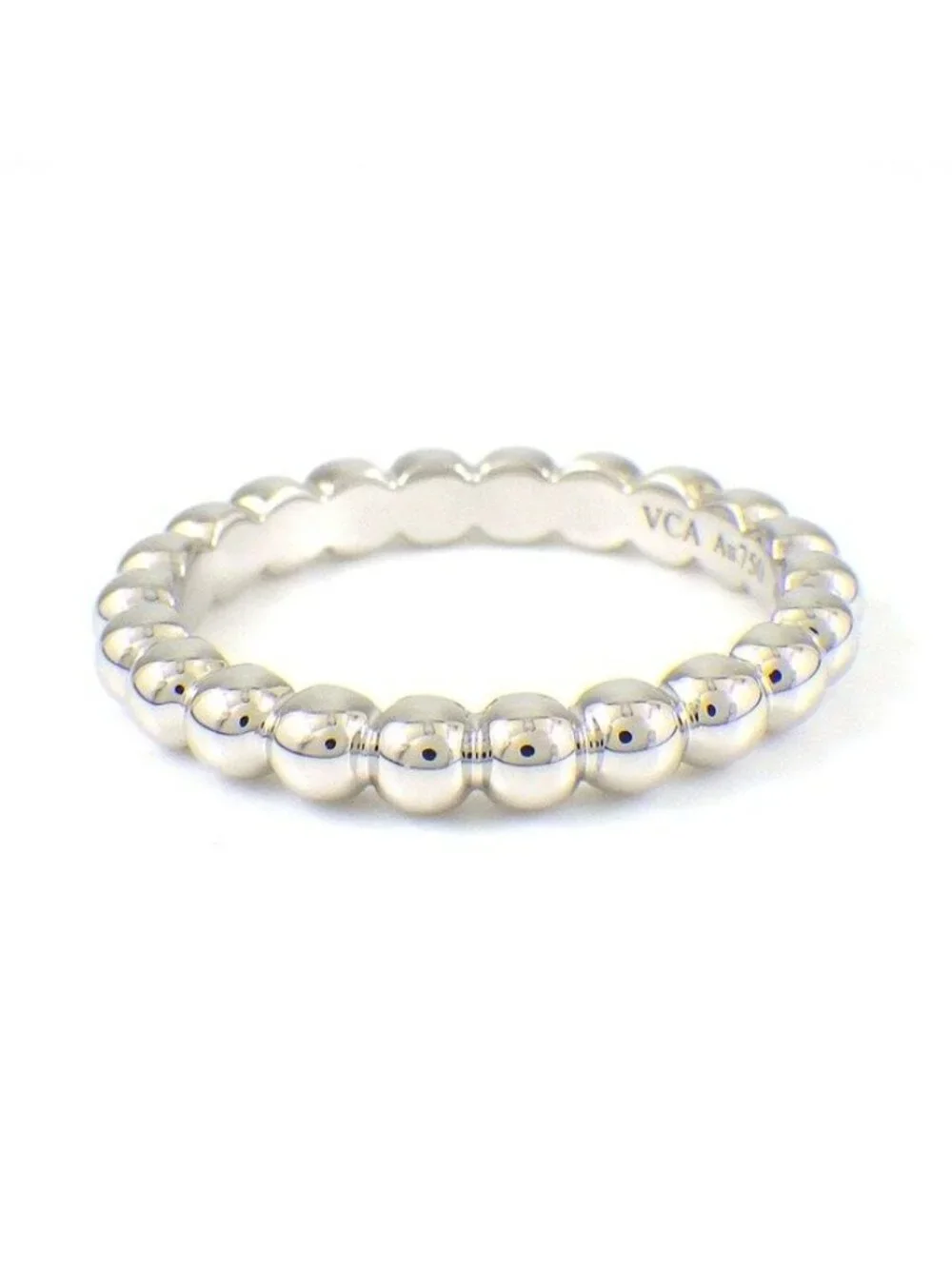 Van Cleef & Arpels Ring Perlee White Gold Pearl Medium